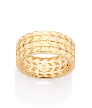GOLD MEN'S TIRE RING
