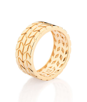 GOLD MEN'S TIRE RING