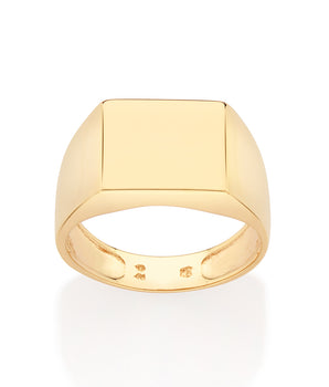 GOLD MEN'S SQUARE RING