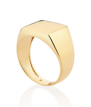GOLD MEN'S SQUARE RING