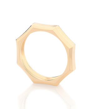 GOLD OCTAGON SKINNY RING