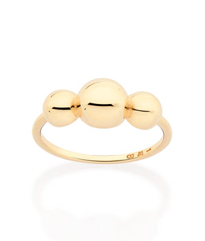 GOLD THREE PLANETS SKINNY RING