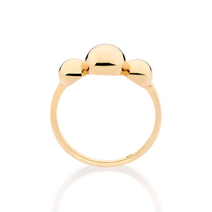 GOLD THREE PLANETS SKINNY RING