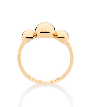 GOLD THREE PLANETS SKINNY RING