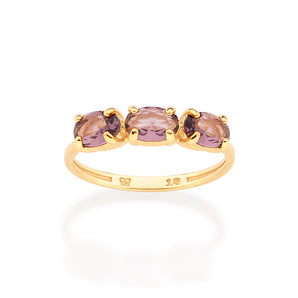 GOLD GARDEN PARTY RING IN PURPLE