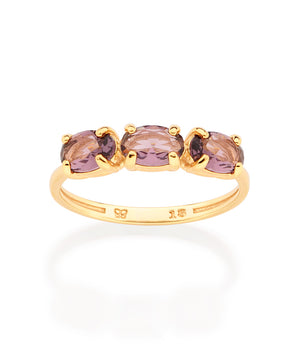 GOLD GARDEN PARTY RING IN PURPLE