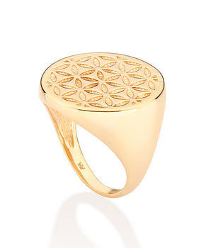 GOLD STARBURST MAXI RING