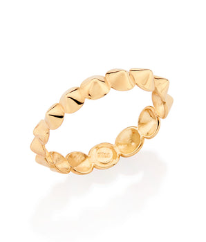 GOLD SPIKES SKINNY RING