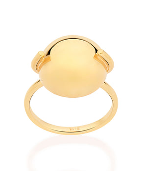 GOLD HALF SPHERE RING