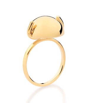 GOLD HALF SPHERE RING