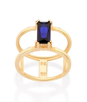 GOLD UNIVERSE DOUBLE BAND RING