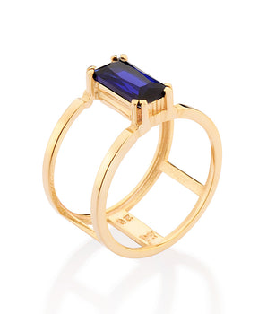 GOLD UNIVERSE DOUBLE BAND RING