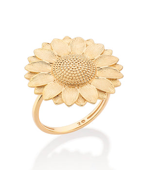 GOLD SUNFLOWER RING