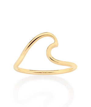 GOLD WAVE SKINNY RING