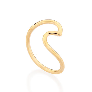 GOLD WAVE SKINNY RING