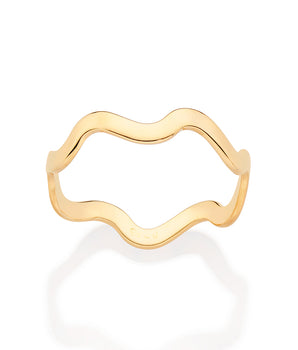 GOLD SUMMER WAVE SKINNY RING