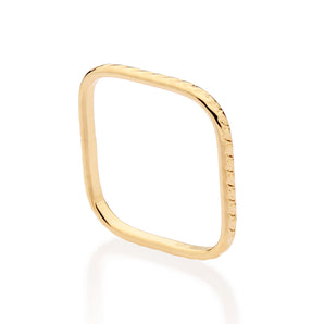 GOLD SQUARE SKINNY RING