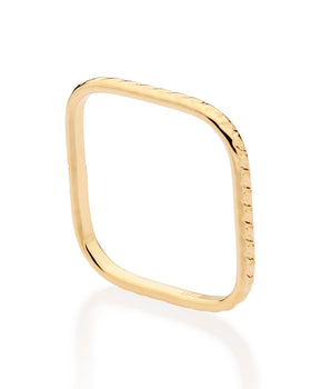 GOLD SQUARE SKINNY RING