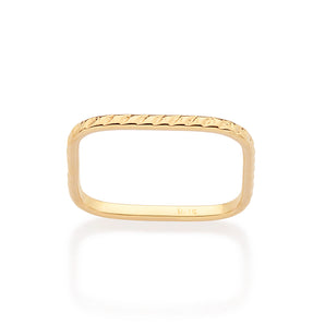 GOLD SQUARE SKINNY RING