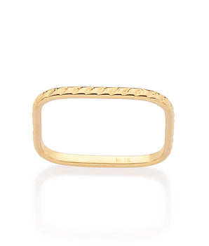 GOLD SQUARE SKINNY RING