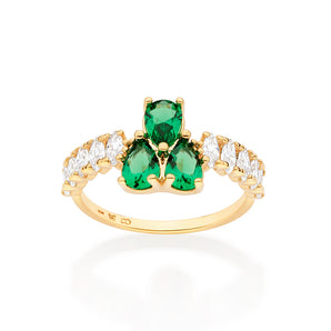 GOLD PINE SKINNY RING