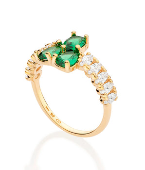 GOLD PINE SKINNY RING
