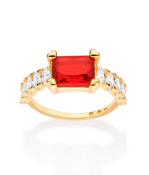 GOLD COLORS OF CHRISTMAS SOLITAIRE RING