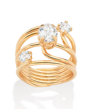 GOLD SHOW TIME MAXI RING