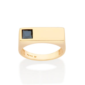 GOLD MEN'S SQUARE RING