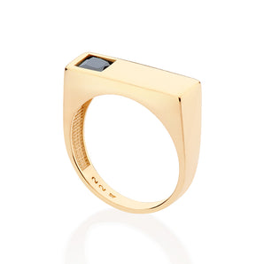 GOLD MEN'S SQUARE RING