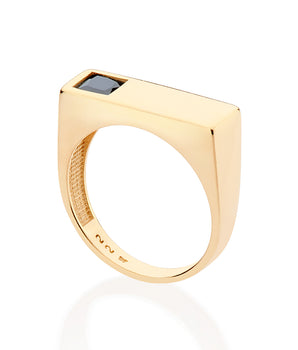 GOLD MEN'S SQUARE RING