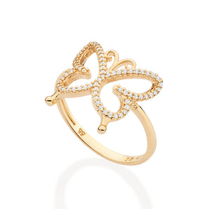 GOLD BUTTERFLY RING