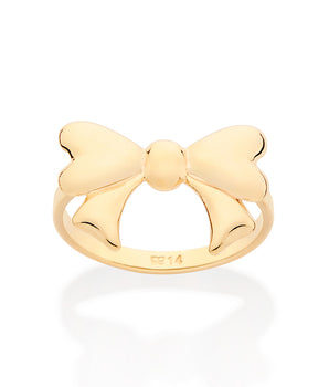 GOLD BOW RING