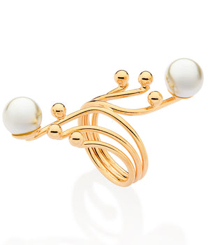 GOLD SPECTACLE MAXI RING