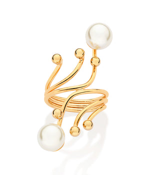 GOLD SPECTACLE MAXI RING