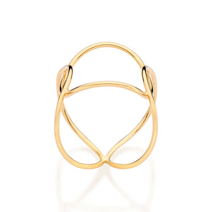 GOLD TREE BARK RING