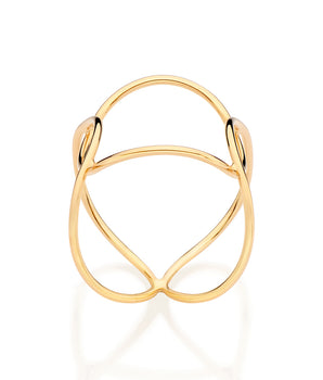 GOLD TREE BARK RING
