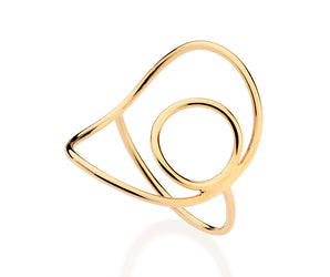 GOLD ROOTS SKINNY RING