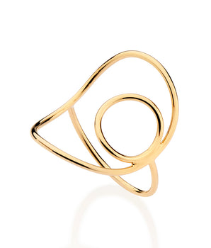 GOLD ROOTS SKINNY RING