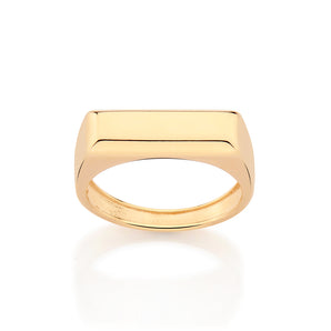 GOLD MEN'S RECTANGULAR RING