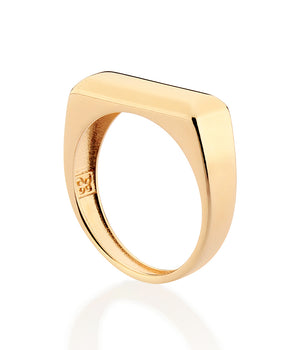 GOLD MEN'S RECTANGULAR RING