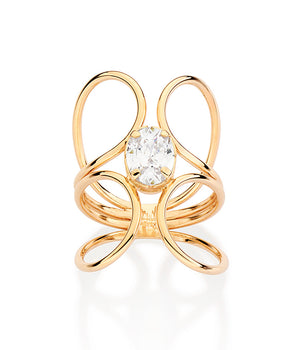GOLD BUTTERFLY PARTY MAXI RING