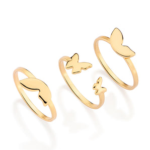GOLD BUTTERFLY TRIO RING KIT