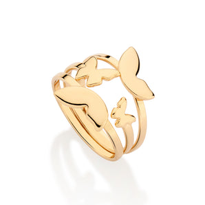 GOLD BUTTERFLY TRIO RING KIT