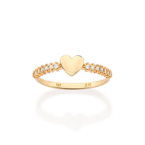 GOLD FOLLOW YOUR HEART SKINNY RING