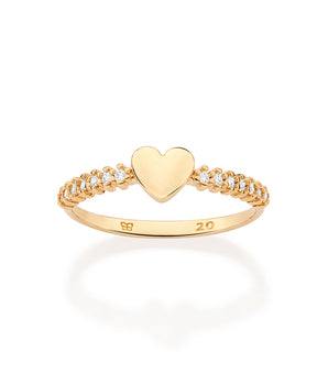 GOLD FOLLOW YOUR HEART SKINNY RING