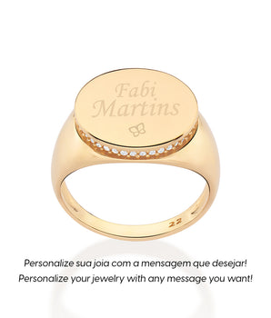 GOLD BUTTON RING