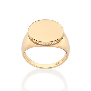 GOLD BUTTON RING
