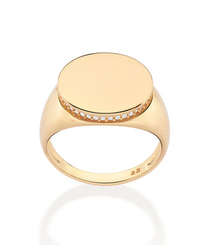 GOLD BUTTON RING