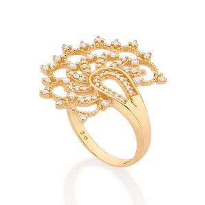 GOLD LOTUS FLOWER RING